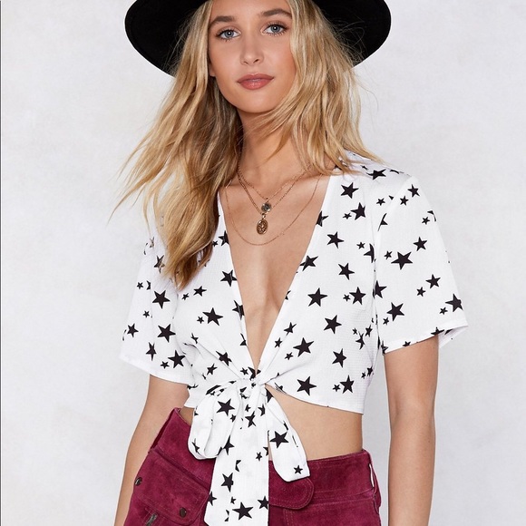Nasty Gal Tops - Nasty Gal Star Out of Space Crop